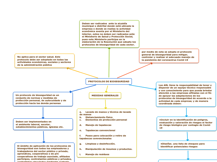 PROTOCOLOS DE BIOSEGURIDAD - Mapa Mental