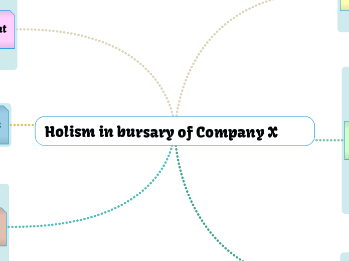 Holism in bursary of Company X - Mind Map