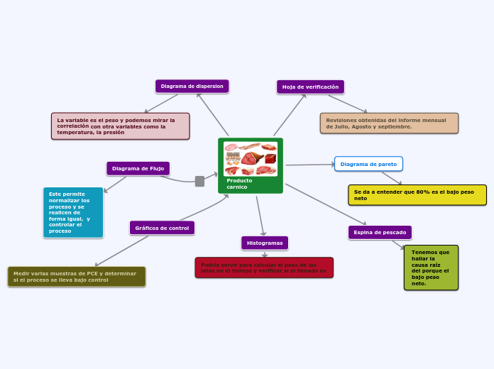 Producto carnico - Mapa Mental
