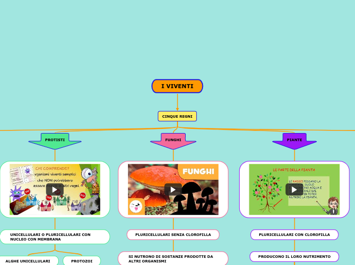 I VIVENTI - Mappa Mentale