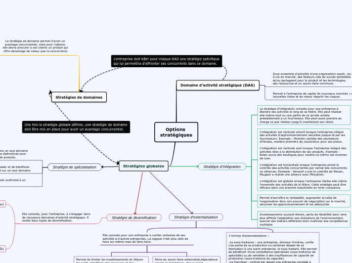 Options stratégiques - Carte Mentale