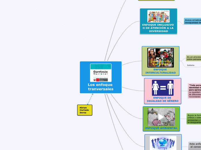 Los enfoque tranversales - Mapa Mental