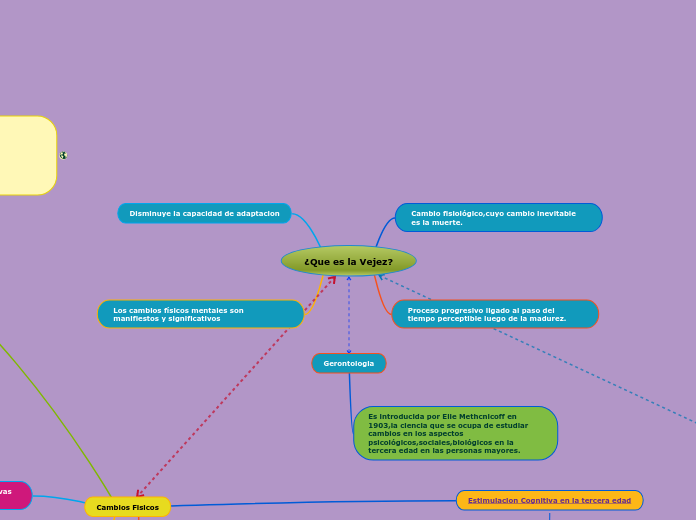 ¿Que es la Vejez? - Mapa Mental