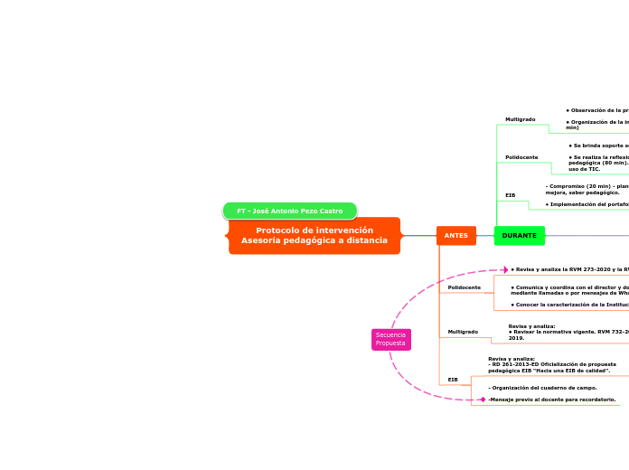 Protocolo de intervención
Asesoría peda...- Mapa Mental