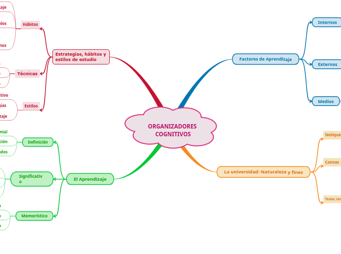 ORGANIZADORES COGNITIVOS - Mapa Mental