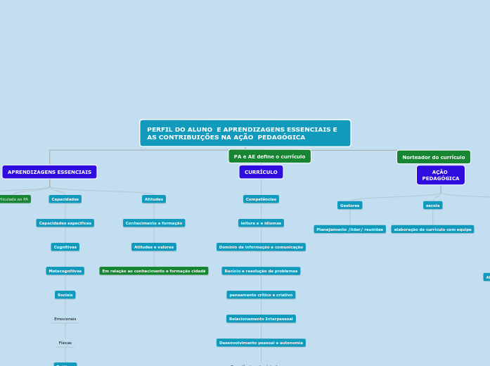 PERFIL DO ALUNO  E APRENDIZAGENS ESSENC...- Mapa Mental