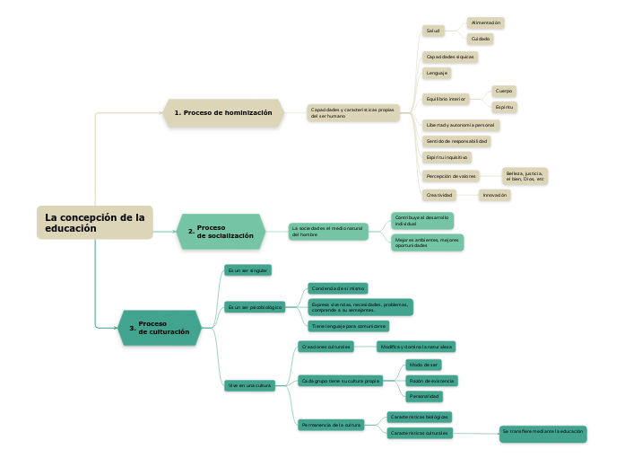 La concepción de la
educación - Mapa Mental