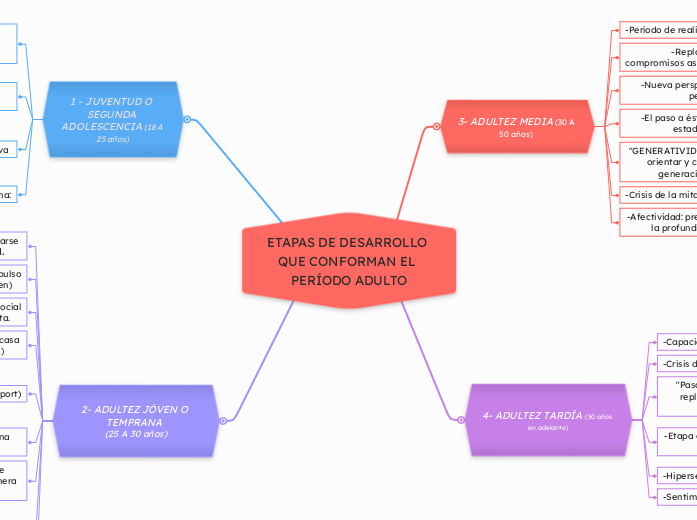 ETAPAS DE DESARROLLO QUE CONFORMAN EL PERÍODO ADULTO