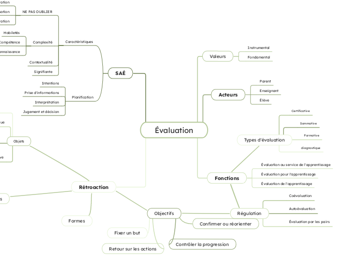 Évaluation - Carte Mentale