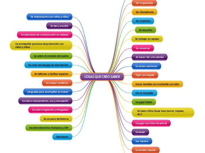 COSAS QUE CREO SABER - Mapa Mental