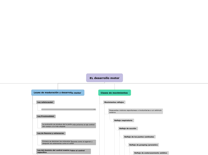 EL desarrollo motor - Mapa Mental