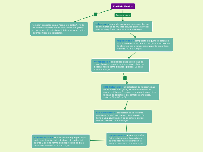 Perfil de Lípidos - Mind Map