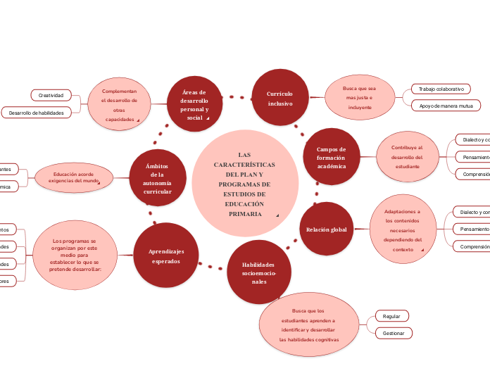 LAS CARACTERÍSTICAS DEL PLAN Y PROGRAMA...- Mapa Mental