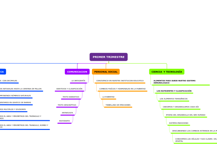 PRIMER TRIMESTRE - Mapa Mental