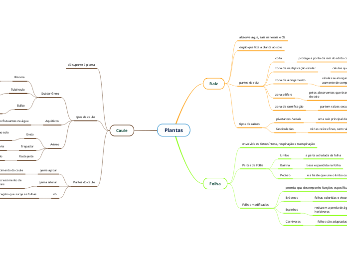 Plantas - Mapa Mental