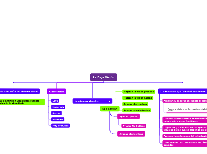 La Baja Visión - Mapa Mental
