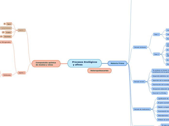 Procesos Enológicos
 y afines - Mapa Mental