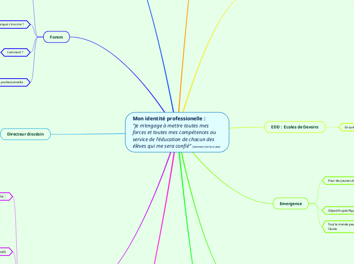 Mon identité professionelle : 
"Je m'...- Carte Mentale