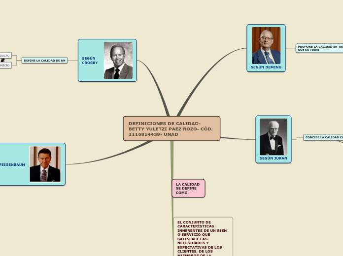 DEFINICIONES DE CALIDAD- BETTY YULETZI ...- Mapa Mental