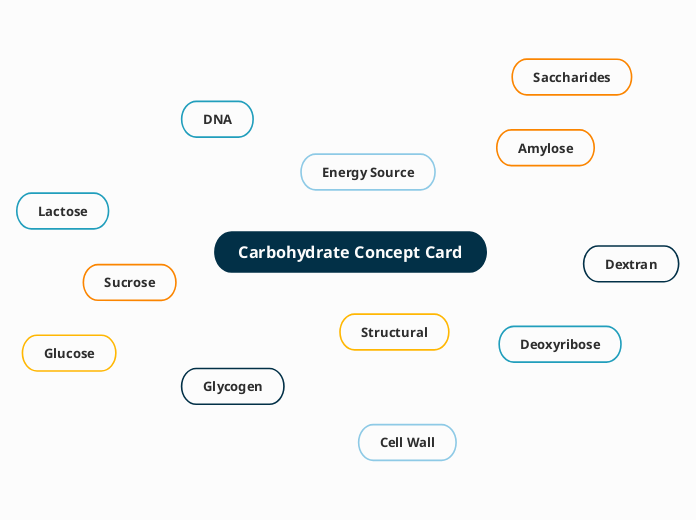 Carbohydrate Concept Card
 - Mind Map