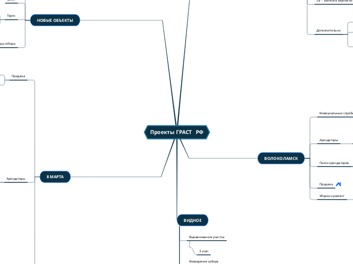 Проекты ГРАСТ   РФ - Мыслительная карта