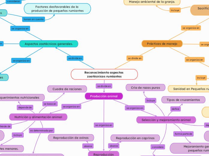 Reconocimiento aspectos zootécnicos rum...- Mapa Mental