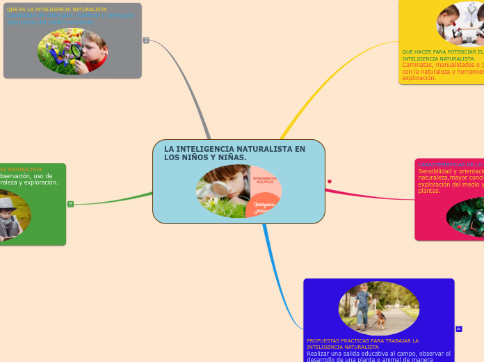 LA INTELIGENCIA NATURALISTA EN LOS NIÑO...- Mapa Mental