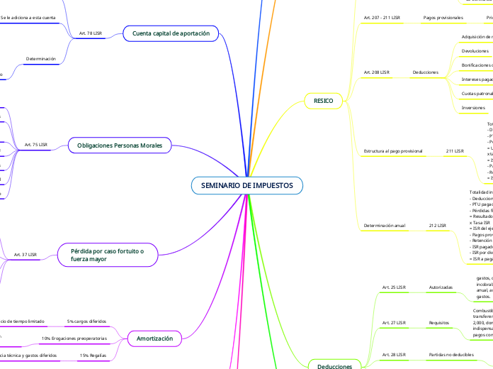 SEMINARIO DE IMPUESTOS - Mapa Mental