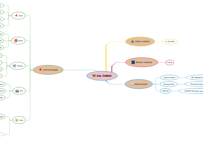 Ana Gudurić - Mind Map