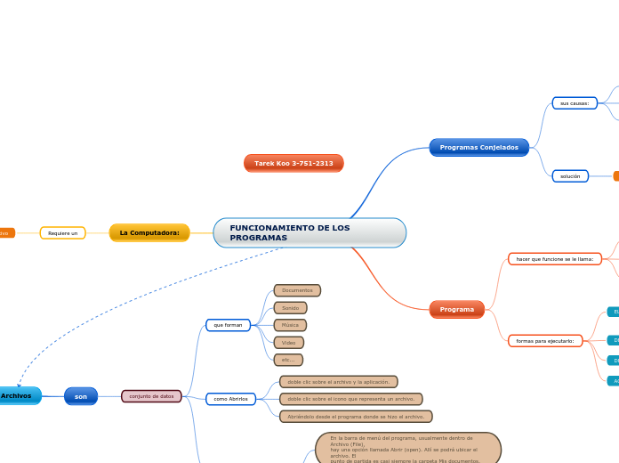 FUNCIONAMIENTO DE LOS PROGRAMAS - Mapa Mental