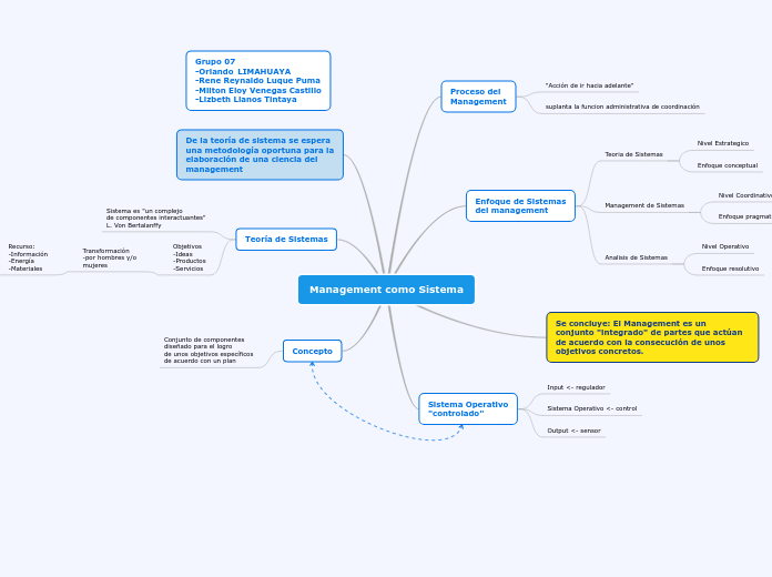 Management como Sistema - Mapa Mental