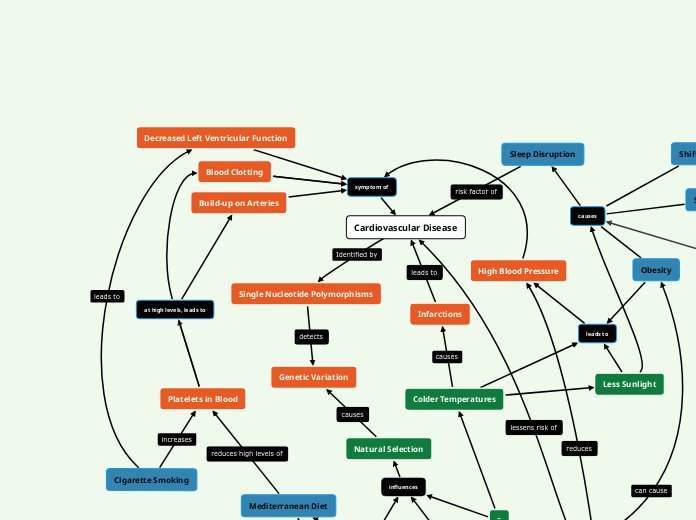 Cardiovascular Disease Mind Map