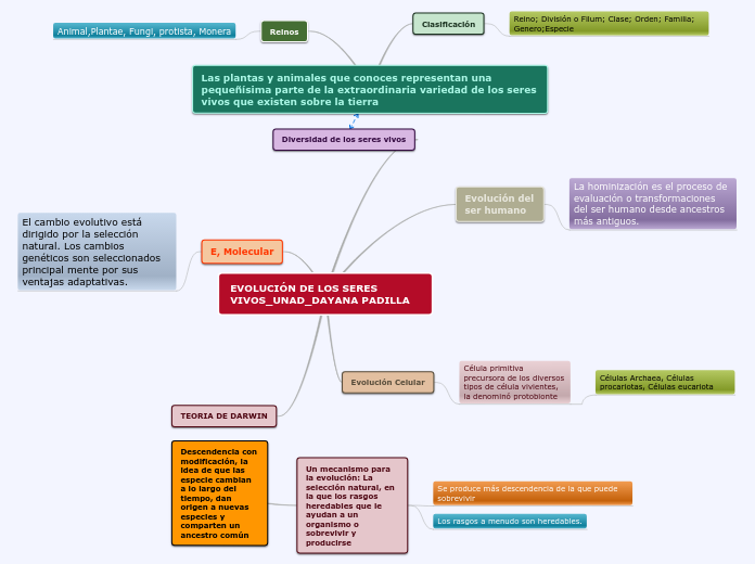 EVOLUCIÓN DE LOS SERES VIVOS_UNAD_DAYANA PADILLA