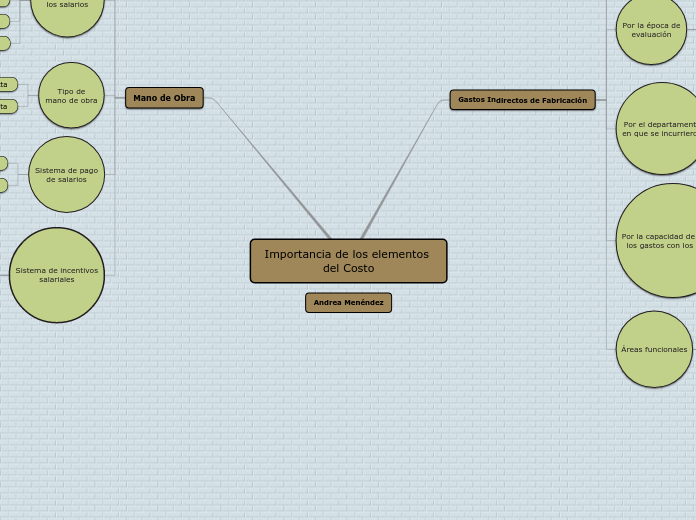 Importancia de los elementos del Costo - Mapa Mental