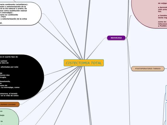CISTECTOMIA TOTAL - Mapa Mental