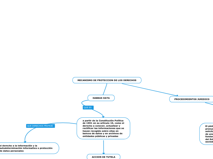 MECANISMO DE PROTECCION DE LOS DERECHOS - Mapa Mental