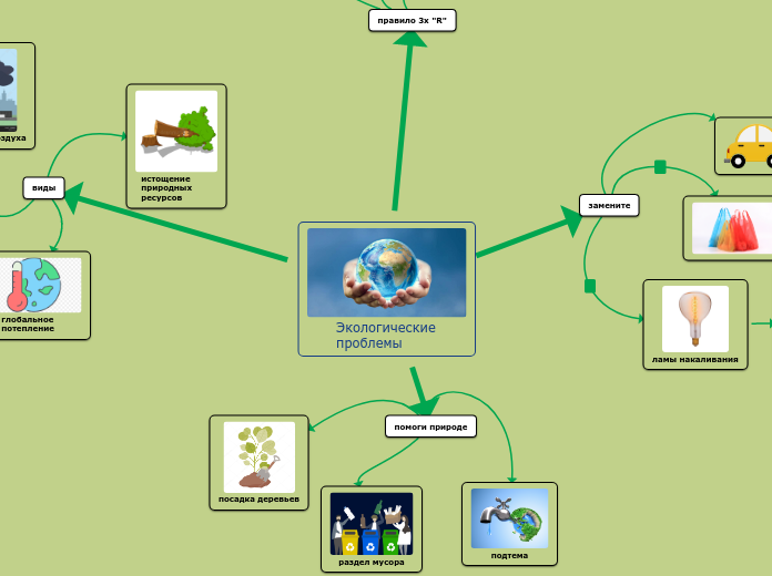 Интеллект карта экологические проблемы