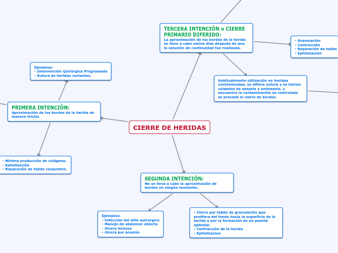 Cierre De Una Herida Mind Map 4510