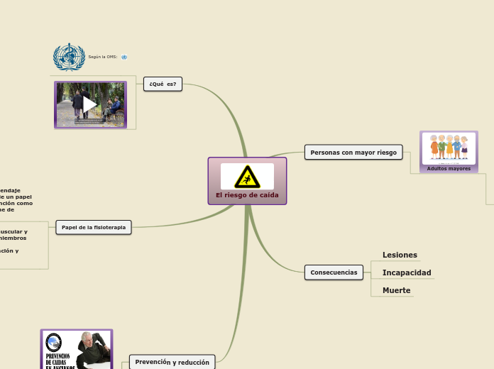 El Riesgo De Caída Mind Map